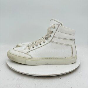 Koio Men Size EU 40 US 7 White Leather High Top Lace Up Casual Shoes